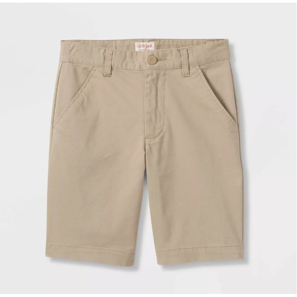 Cat & Jack Other - Boys' Regular Fit Flat Front Uniform Shorts Khaki‎ Size 7